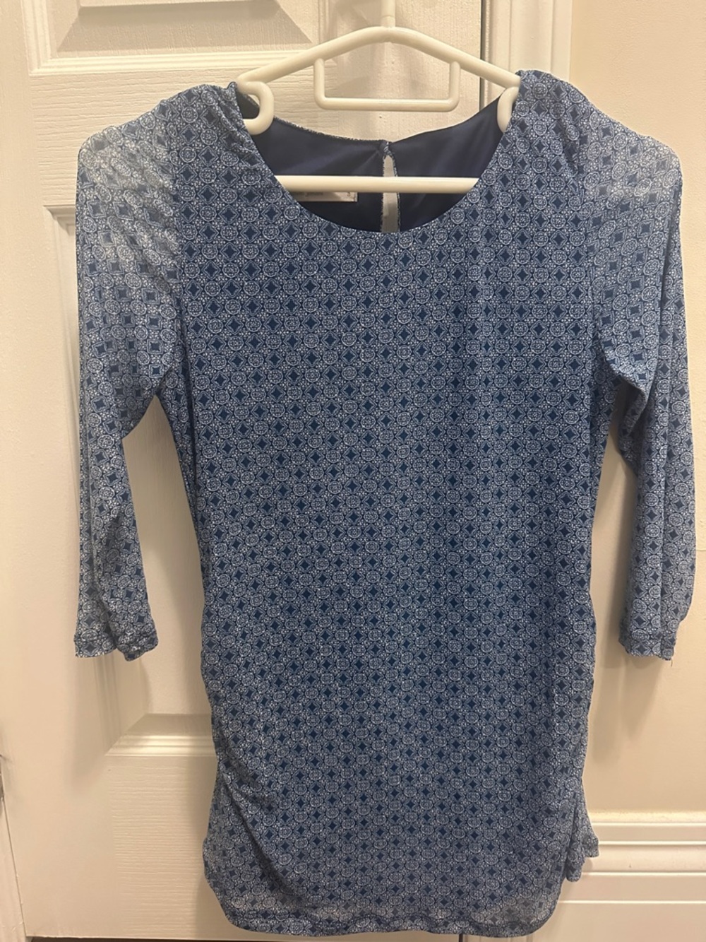 Simons Blue Printed 3/4 Sleeve Tunic